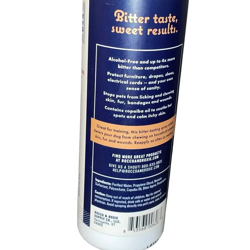 Rocco & Roxie No Chew Extreme Bitter Spray Dogs Stop Chewing 8 oz Lot of 3 NEW
